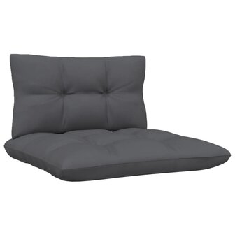 3-delige Loungeset met kussens massief grenenhout grijs 9