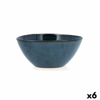 Kom Bidasoa Ikonic Keramisch Blauw (15,8 x 15 x 7 cm) (Pack 6x) 2