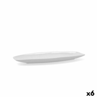Serveerschaal Quid Gastro Wit Keramisch 35,5 x 15,8 x 2,8 cm (6 Stuks) (Pack 6x) 2