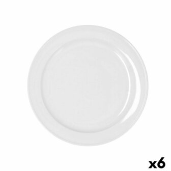 Dinerbord Bidasoa Glacial Ala Estrch Wit Keramisch (6 Stuks) (Pack 6x) 2