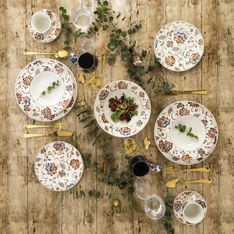 Dessertbord Queen&acute;s By Churchill Jacobean Gebloemd Keramisch Porslin 21,3 cm (6 Stuks) 2