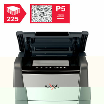 Papierversnipperaar Microsnippers Rexel AutoFeed+ 225M 60 L 3