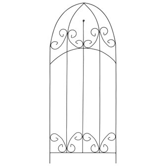 Plantenklimrekken 3 st 40x100 cm ijzer zwart  2