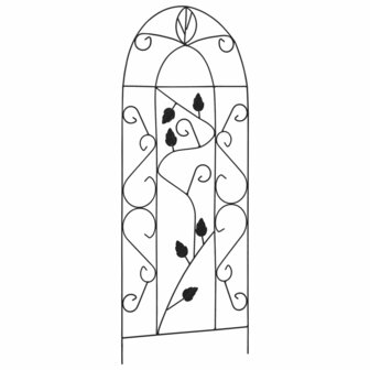 Plantenklimrekken 3 st 40x100 cm ijzer zwart   2