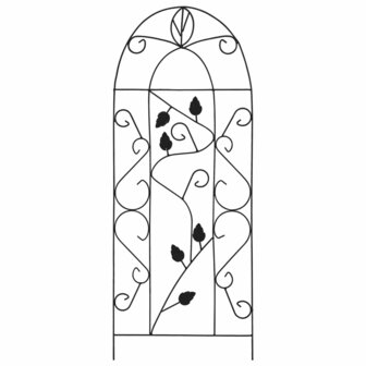 Plantenklimrekken 3 st 40x100 cm ijzer zwart   3