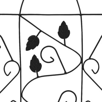 Plantenklimrekken 3 st 40x100 cm ijzer zwart   4