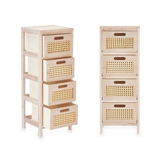 Ladekast GiftDecor Rattan Natuurlijk 27 x 73 x 25 cm 4 lades 3