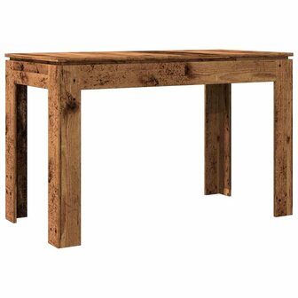 Eettafel 120x60x76 cm bewerkt hout oud houtkleurig 2