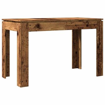 Eettafel 120x60x76 cm bewerkt hout oud houtkleurig 6