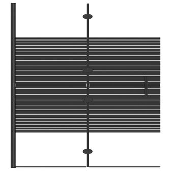 Douchewand inklapbaar 120x140 cm ESG zwart 3