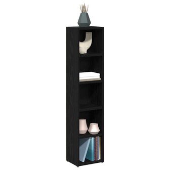CD-kasten 2 st 21x16x93,5 cm spaanplaat zwart eikenkleurig 4