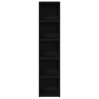 CD-kasten 2 st 21x16x93,5 cm spaanplaat zwart eikenkleurig 5