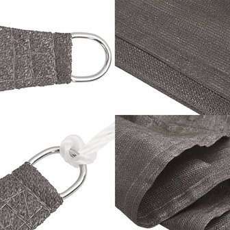 Zonnezeil 160 g/m&sup2; 2x3 m HDPE antracietkleurig 7