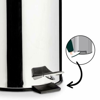 Pedaalemmer Zilverkleurig Roestvrij staal Plastic 3 L (6 Stuks) 4