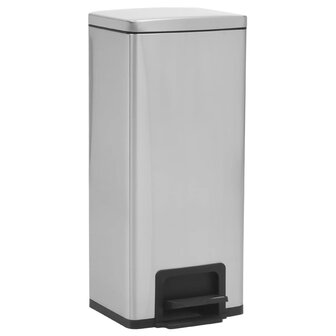 Pedaalemmer met anti-vingerafdruk 30 L RVS zilverkleurig 2