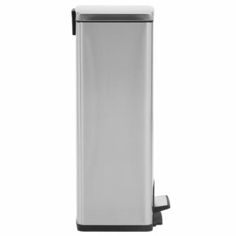 Pedaalemmer met anti-vingerafdruk 30 L RVS zilverkleurig 4