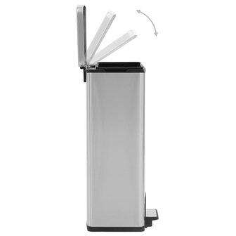 Pedaalemmer met anti-vingerafdruk 30 L RVS zilverkleurig 6