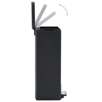 Pedaalemmer met anti-vingerafdruk 30 L RVS zwart 6