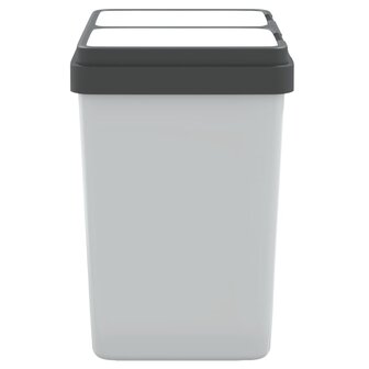 Vuilnisbak dubbel 2x25 L wit 4