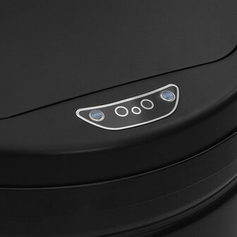 Prullenbak met automatische sensor 50 L koolstofstaal zwart 7