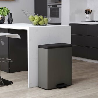 Curver Pedaalemmer Deco duo 26+26 L koelgrijs 1