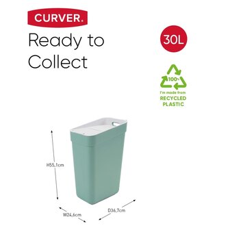 Curver Vuilnisbak Ready to Collect 30 L mintgroen 7