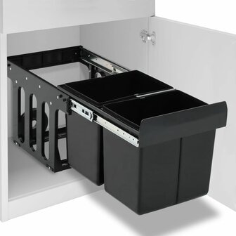 Inbouwprullenbak uittrekbaar soft-close 36 L 1