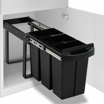 Inbouwprullenbak uittrekbaar soft-close 36 L 1