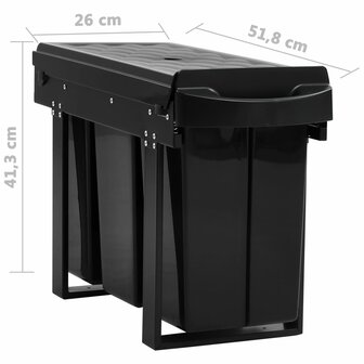 Inbouwprullenbak uittrekbaar soft-close 36 L 7