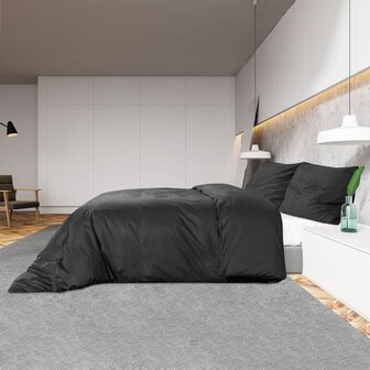 Dekbedovertrekset lichtgewicht 240x220 cm microvezel zwart 4