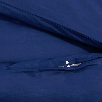Dekbedovertrekset 140x200 cm katoen marineblauw 8