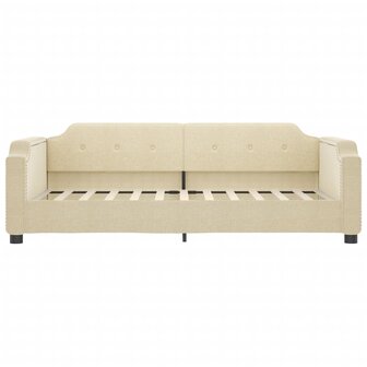 Slaapbank 100x200 cm stof cr&egrave;mekleurig 3