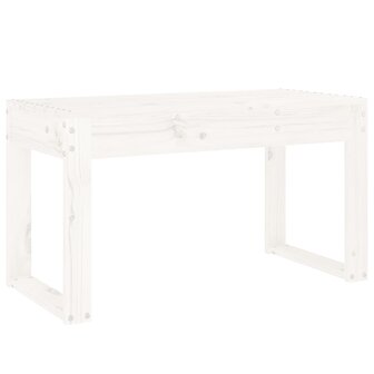 Tuinbank 80x38x45 cm massief grenenhout wit 2