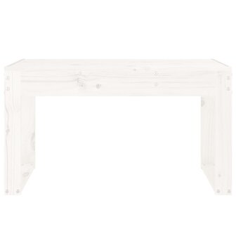 Tuinbank 80x38x45 cm massief grenenhout wit 3