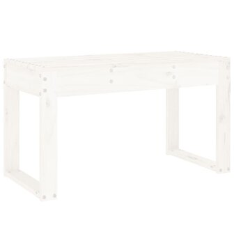 Tuinbank 80x38x45 cm massief grenenhout wit 5