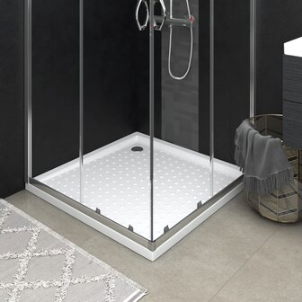 Douchebak met noppen 80x80x4 cm ABS wit 1