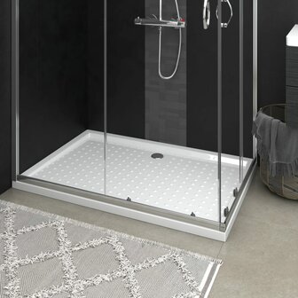 Douchebak met noppen 80x120x4 cm ABS wit 1