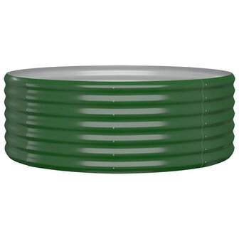 Plantenbak 100x100x36 cm gepoedercoat staal groen 2