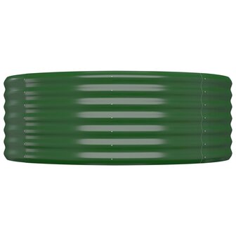 Plantenbak 100x100x36 cm gepoedercoat staal groen 3