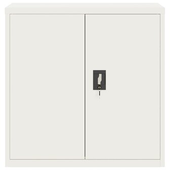 Archiefkast 90x40x130 cm staal wit 8