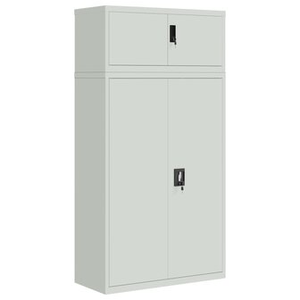 Archiefkast 90x40x180 cm staal lichtgrijs 2
