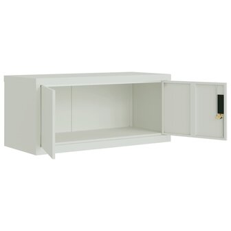Archiefkast 90x40x220 cm staal lichtgrijs 5