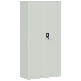 Archiefkast 90x40x220 cm staal lichtgrijs 7