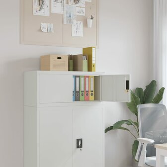 Archiefkast 90x40x40 cm staal lichtgrijs 1