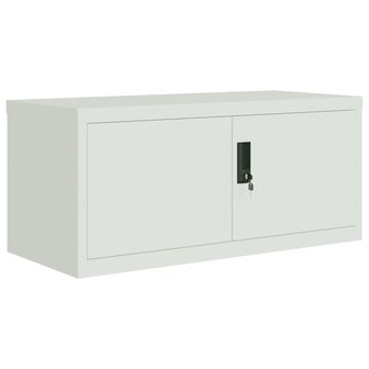 Archiefkast 90x40x40 cm staal lichtgrijs 2