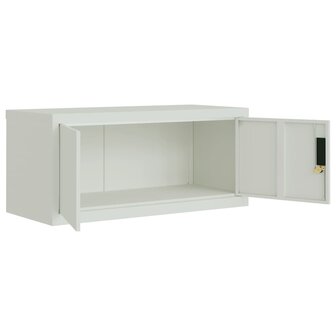 Archiefkast 90x40x40 cm staal lichtgrijs 4