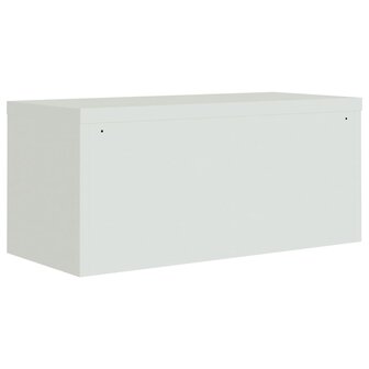 Archiefkast 90x40x40 cm staal lichtgrijs 6