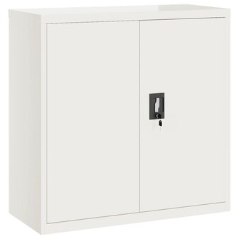 Archiefkast 90x40x90 cm staal wit 2