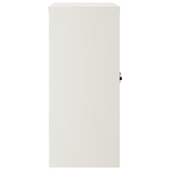 Archiefkast 90x40x90 cm staal wit 5