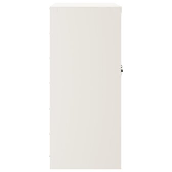 Archiefkast 79x40x90 cm staal wit 5